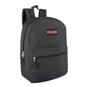 Trailmaker Classic Black Backpack with Adjustable Padded Shoulder Straps 17 Inch
